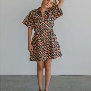 Noble Utility Dress - granny print